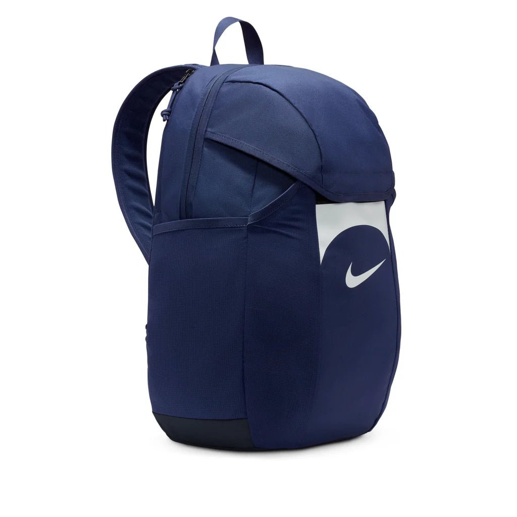 Blue backpack with Nike logo on a white background